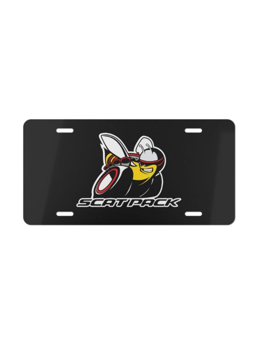 Dodge Scat Pack Car Front License Plate Tag Vanity Style – Auto Metal Aluminum